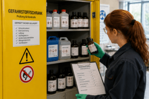 Mehr über den Artikel erfahren Prüfung von Gefahrstoff- und Chemikalienschränken